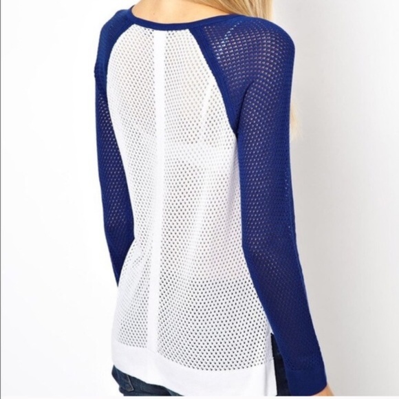 Rag & Bone Wringer Perforated Raglan Sweater E41 - Picture 2 of 8